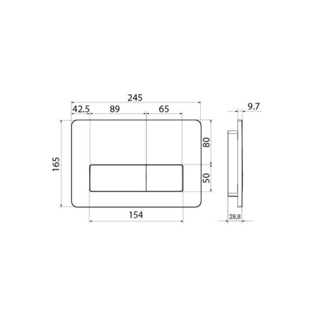 Клавиша смыва IDDIS Unifix универсальная черный 010 (UNI10B0i77)